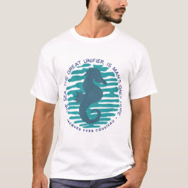 Camiseta Dia da Terra, Cavalo do Mar e Ondas, Limpar o Ocea