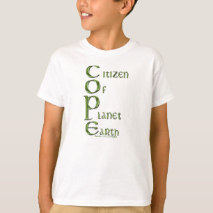Camiseta DIA DA TERRA Cidadão do Planeta Terra COPE Eco