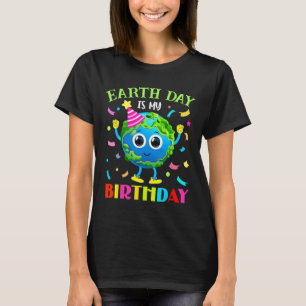 Camiseta Dia da Terra É Meu Aniversário Pró-Ambiente Aniver