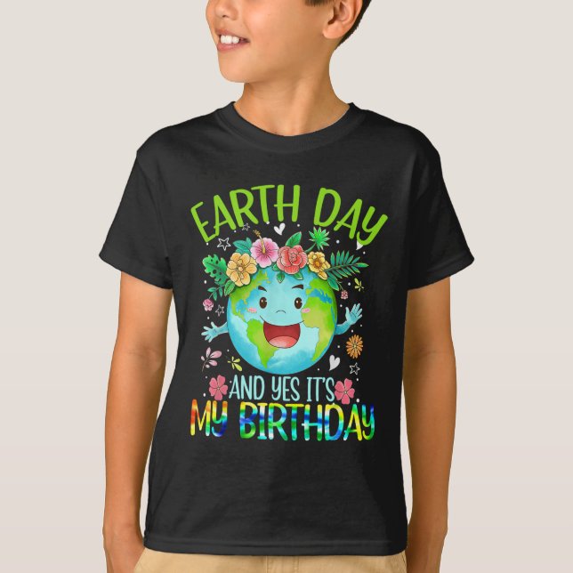 Camiseta Dia da Terra e Sim É Meu Aniversário Tee Terra Eng (Frente)