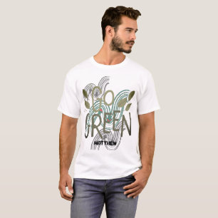 Camiseta Dia da Terra, fique verde, arte simples costume el
