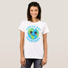 Camiseta Dia da Terra Kawaii, Cujo Canto é Todos os Dias