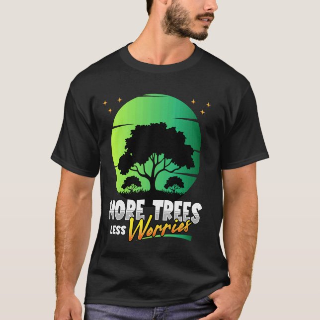Camiseta Dia da Terra Mais Árvores Consciência Ambiental (Frente)