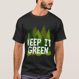 Camiseta Dia da Terra Mantenha Verde Respeite as Á