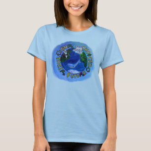 Camiseta Dia da Terra - Nossas escolhas, seu futuro