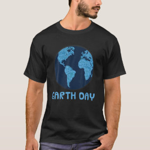 Camiseta Dia da Terra Nuvem de Palavras Terra Azul Ambienta