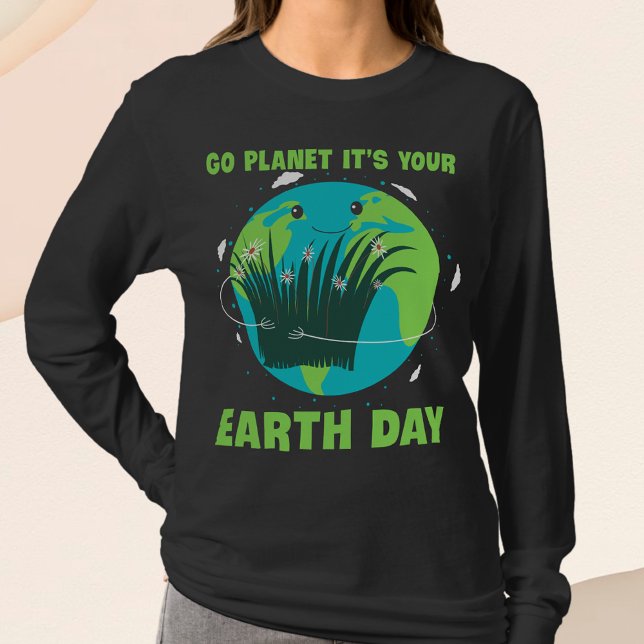 Camiseta Dia da Terra: Planeta Ir É o Dia da Terra (Criador carregado)