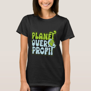 Camiseta Dia da Terra Planeta Sobre Lucro Protecção Ambient