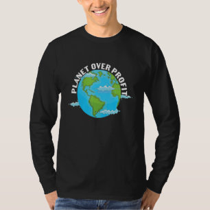 Camiseta Dia da Terra, Planeta Sobre Lucro, Reciclar, Recic