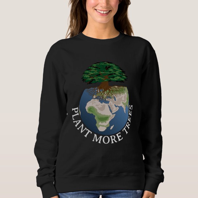 Camiseta Dia da Terra Plante Mais Árvores Mudança Climática (Frente)