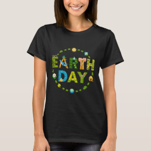 Camiseta Dia da Terra Proteção Ambiental Salvar Árvore &