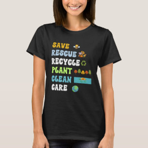 Camiseta Dia da Terra Salvar Abelhas Salvando Animais Recic