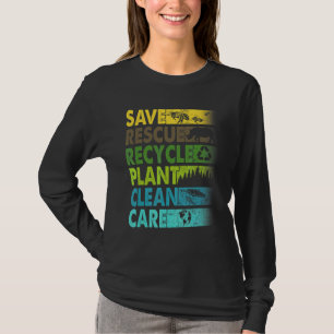 Camiseta Dia da Terra Salvar Abelhas Salvando Animais Recic