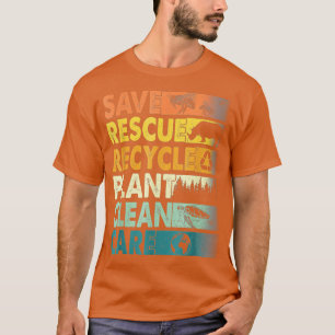 Camiseta Dia da Terra Salvar Abelhas Salvando Animais Recic