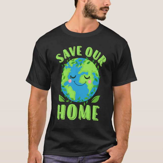 Camiseta Dia da Terra Salve Nossa Presente De Conservação D (Frente)