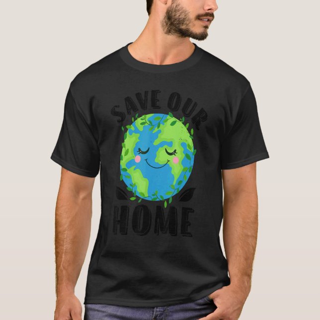 Camiseta Dia da Terra Salve Nossa Presente De Conservação D (Frente)