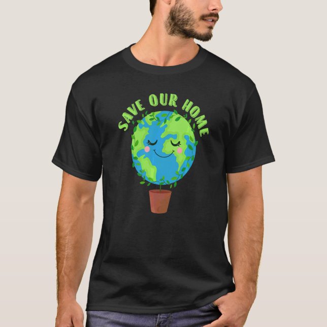 Camiseta Dia da Terra Salve Nossa Presente De Conservação D (Frente)