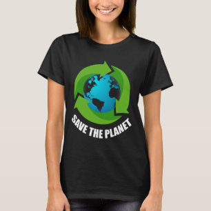 Camiseta Dia da Terra Salve O Planeta Mantenha-O Verde Feli
