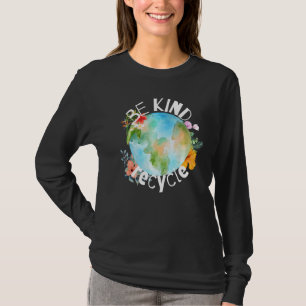 Camiseta Dia da Terra Seja Reciclar comemorativo