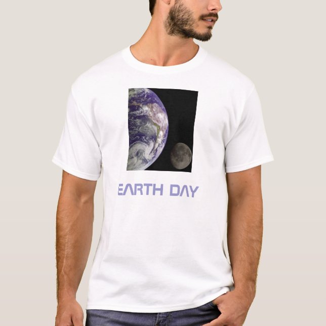 Camiseta Dia da Terra - Terra e lua (Frente)