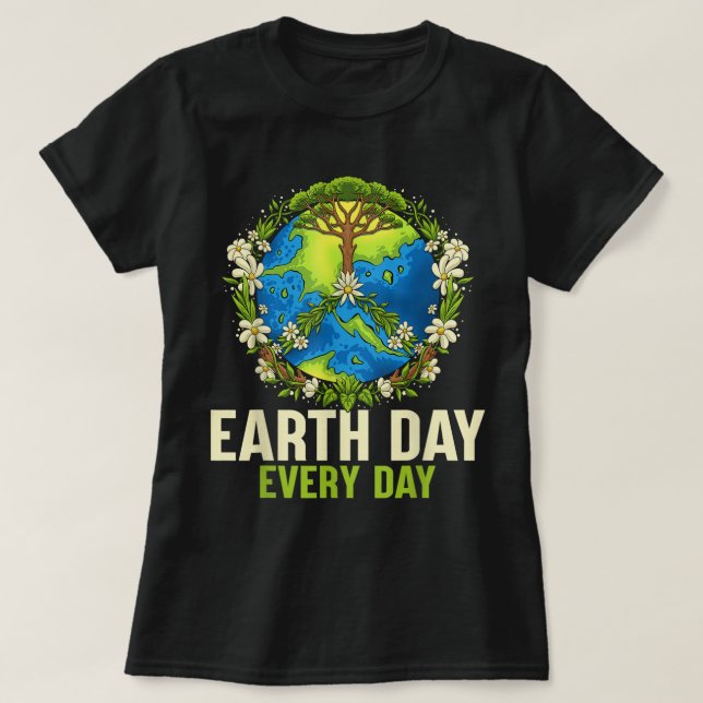 Camiseta Dia Da Terra Todos Os Dias 2022 Oferece Presentes  (Frente do Design)