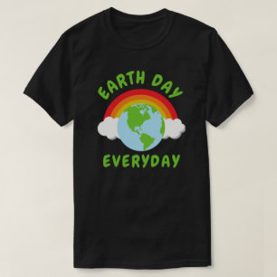 Camiseta Dia da Terra Todos os Dias Arco-íris