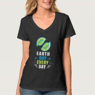 Camiseta Dia da Terra Todos os dias para o Reciclagem do Di