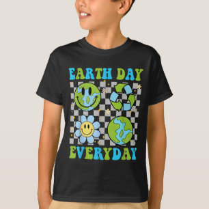 Camiseta Dia da Terra todos os dias reciclagem floral plane