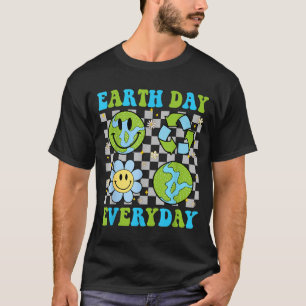 Camiseta Dia da Terra todos os dias reciclagem floral plane