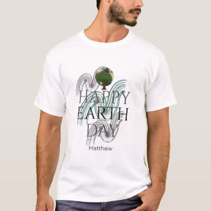 Camiseta Dia da Terra todos os dias, vá verde, Salve nosso