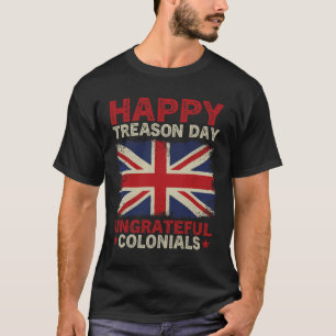 Camiseta Dia da Traição Coloniais Ingratos 4 de julho Britâ