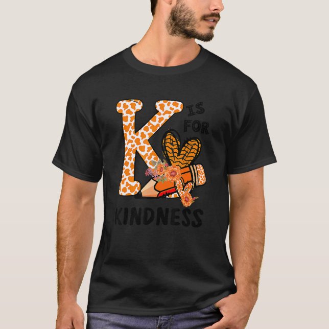 Camiseta Dia da Unidade da Bondade Laranja Sem Professores  (Frente)