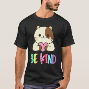 Camiseta DIA DA UNIDADE Gato Coração Seja Gentil Anti Bully