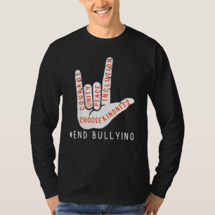 Camiseta Dia da Unidade Sinal de Amor Contra o Bullying Cri
