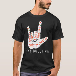 Camiseta Dia da Unidade Sinal de Amor Contra o Bullying Kid