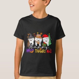 Camiseta Dia das Bruxas de Ação de Graças Crianças de Natal