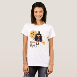Camiseta Dia das Bruxas de Bruxas com Folheto Frequente