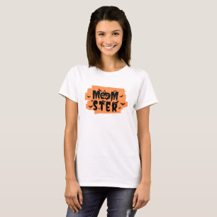 Camiseta Dia das Bruxas de Momento Negro e Laranja