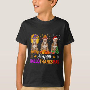 Camiseta Dia das Bruxas de Natal de Pitbull Hallothanksmas 