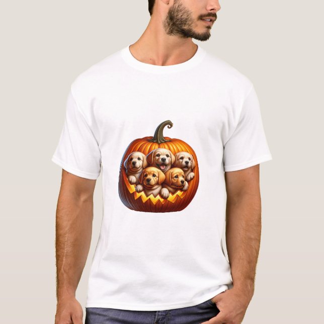 Camiseta Dia das Bruxas do Cachorro (Frente)
