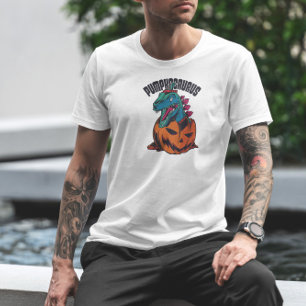 Camiseta Dia das Bruxas do Dinossaur Pumpkin
