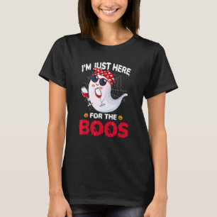 Camiseta Dia das Bruxas Estou Aqui Pelos Vaias Mulheres Fan
