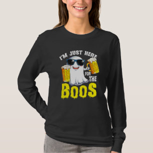 Camiseta Dia das Bruxas Estou Aqui Só Para Os Vaias  Abóbor