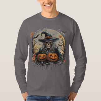 Camiseta Dia das Bruxas,Guardião das Abóboras, Caveira, Abó