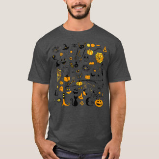 Camiseta Dia das Bruxas para as Mulheres, Dia das Bruxas Mã