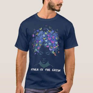 Camiseta Dia das Mães Afro-Americano Mãe do Noivo 
