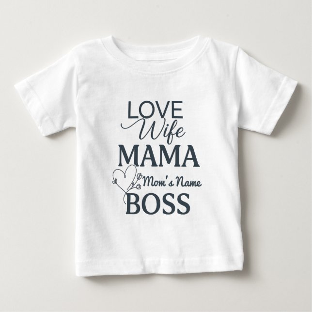 Camiseta Dia das Mães - ama a mamãe chefe (Frente)
