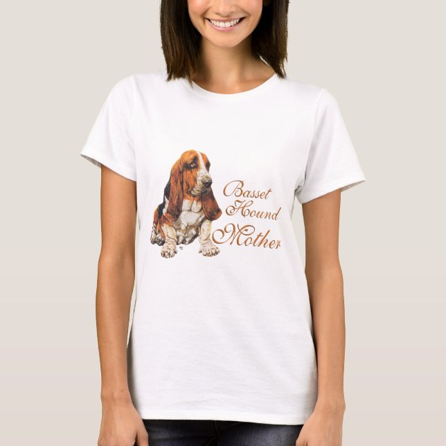 Camiseta Dia das Mães Basset Hound (Frente)