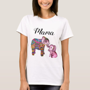 Camiseta Dia das mães bonito colorido da ilustração do