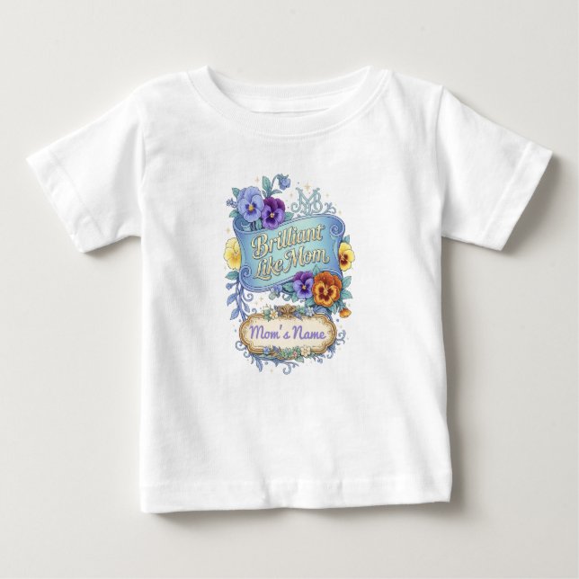 Camiseta Dia das mães - Brilhante como a mamãe (Frente)